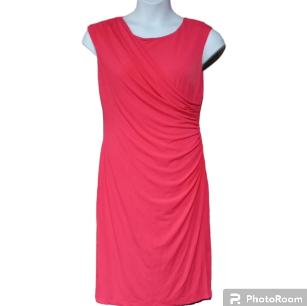 CB tangerine color sleeveless dress